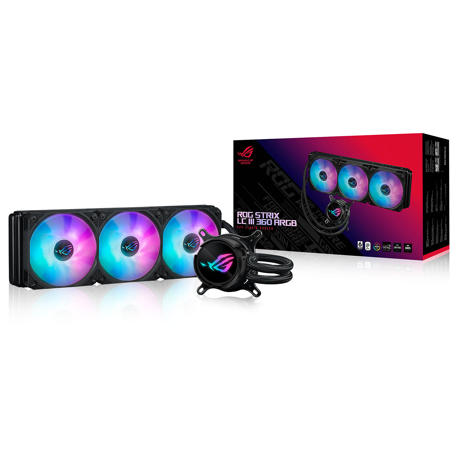 WATERCOOLING ASUS ROG STRIX LC III 360MM ARGB BLACK